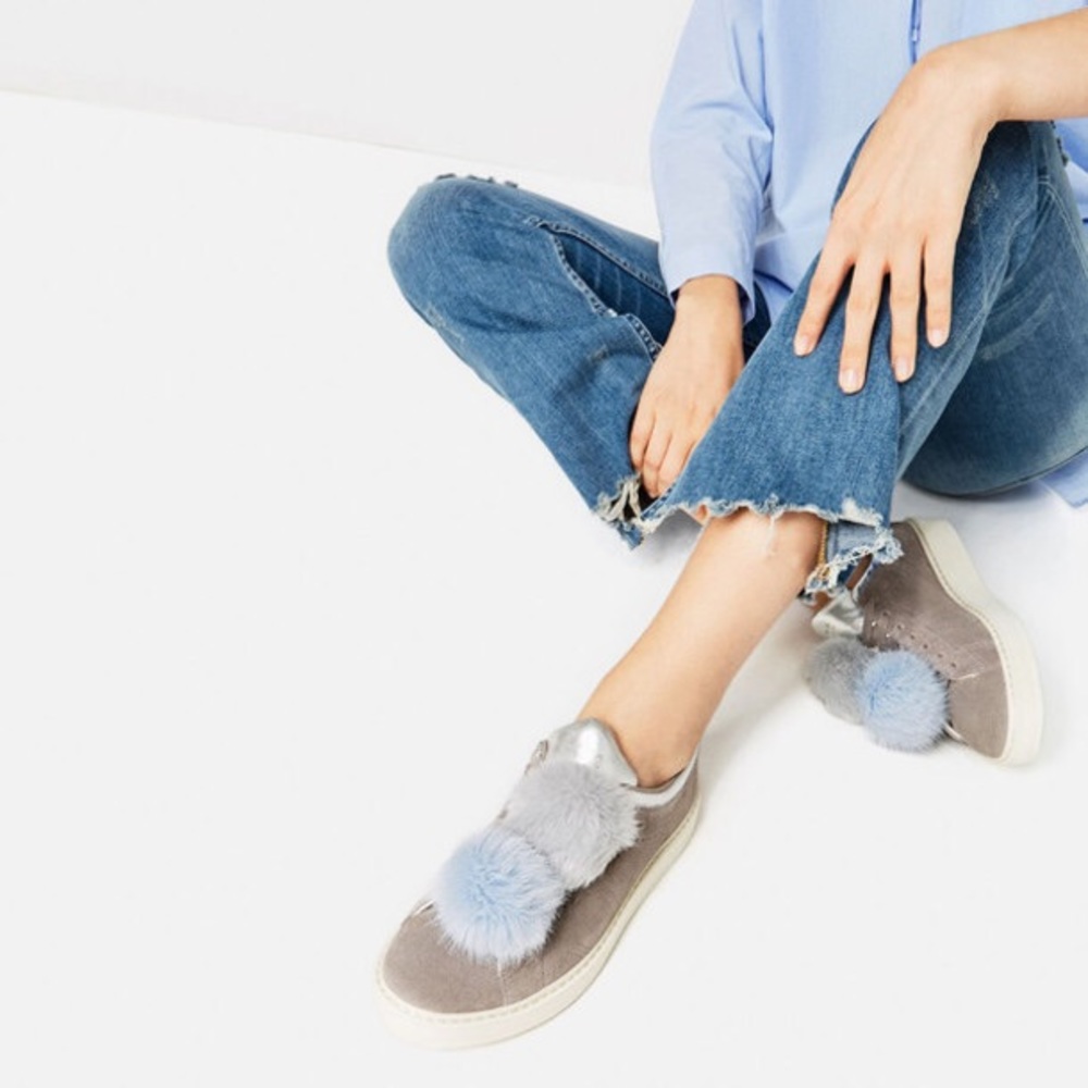 ZARA POM POM SNEAKERS